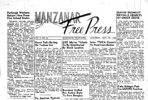 Manzanar Free Press Vol. 6 No. 42 (November 18, 1944) (ddr-densho-125-290)