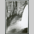 Photograph of the face of Rainbow Falls near Mammoth Lakes, California (ddr-csujad-47-92)