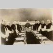 Pope Pius XII at a table with members of the clergy (ddr-njpa-1-1362)