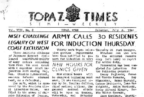 Topaz Times Vol. VIII No. 2 (July 8, 1944) (ddr-densho-142-322)