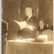 Masanori Katsu reading a speech (ddr-njpa-4-653)