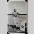 A woman on the deck of a ship (ddr-densho-300-358)