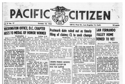The Pacific Citizen, Vol. 37 No. 17 (October 23, 1953) (ddr-pc-25-43)