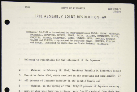 Copy of Wisconsin Assembly Joint Resolution 69 (ddr-chijacl-1-104)