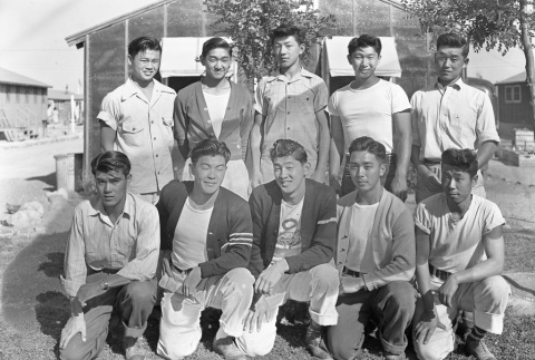 Men's sports team in Minidoka (ddr-fom-1-587)