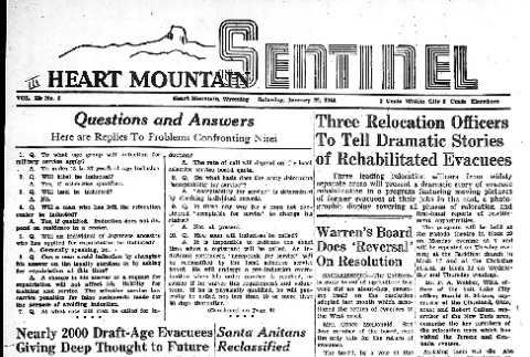 Heart Mountain Sentinel Vol. III No. 5 (January 29, 1944) (ddr-densho-97-166)