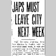 Japs Must Leave City Next Week (April 21, 1942) (ddr-densho-56-763)