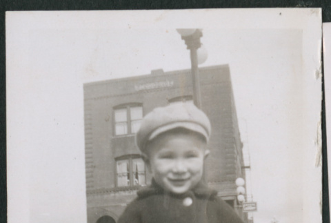 Photo of a child in a coat and hat (ddr-densho-483-758)