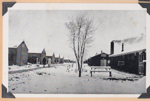 Photo of barracks in winter (ddr-densho-483-501)