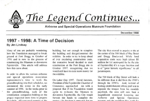 Legend continues ..., December 1998 (ddr-csujad-1-67)