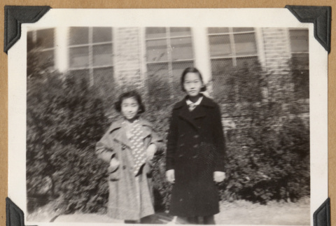 Two girls in coats (ddr-densho-542-185)