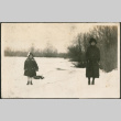 Woman and child by frozen river (ddr-densho-293-69)