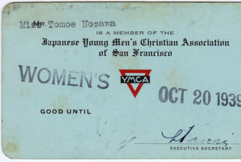 Membership card for YWCA (ddr-densho-410-266)