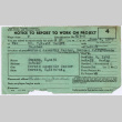 Notice to report to work for Kaneji Domoto (ddr-densho-329-979)