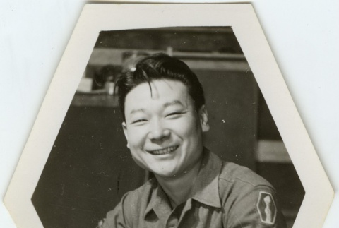 Portrait of smiling soldier (ddr-densho-201-66)