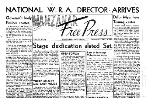 Manzanar Free Press Vol. II No. 34 (October 8, 1942) (ddr-densho-125-78)