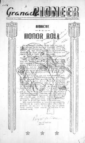 Granada Pioneer Honor Roll Issue
