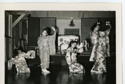 Four girls performing odori (ddr-densho-37-2151)