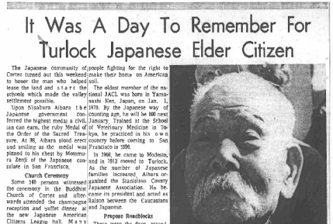 It was a day to remember for Turlock Japanese elder citizen (ddr-csujad-46-57)