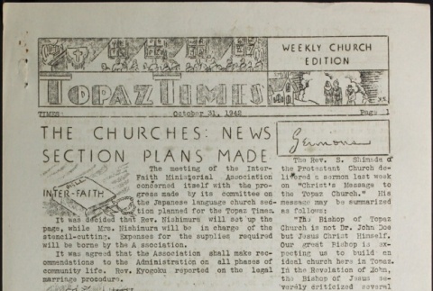 Topaz Times Vol. I No. 5 (October 31, 1942) (ddr-densho-142-15)
