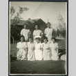 Photograph of hospital staff near the Manzanar hospital (ddr-csujad-47-209)