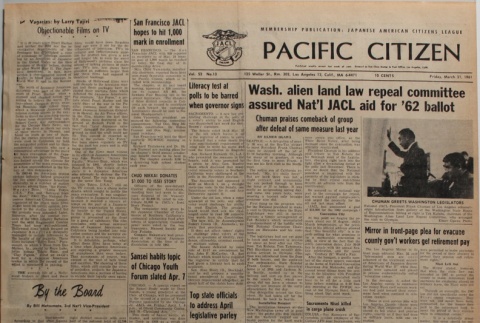 Pacific Citizen, Vol. 52, No. 13 (March 31, 1961) (ddr-pc-33-13)