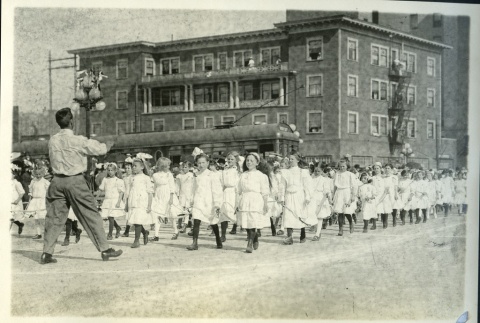 Girls marching in parade (ddr-densho-35-288)