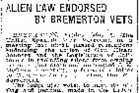 Alien Law Endorsed by Bremerton Vets (May 9, 1913) (ddr-densho-56-230)