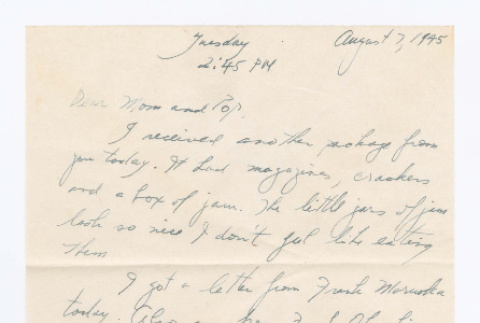 Letter from Tadashi Ishida to Mr. & Mrs. Y Ishida (ddr-densho-535-233)