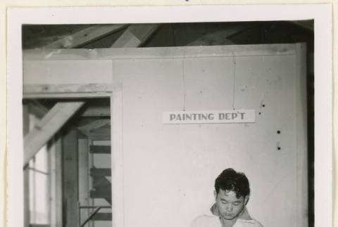 Ship model shop painting department (ddr-densho-37-1261)