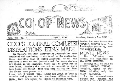 Topaz Co-op News Vol. VII No. 4 (January 16, 1944) (ddr-densho-142-372)