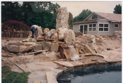 Waterfall under construction (ddr-densho-377-2673)