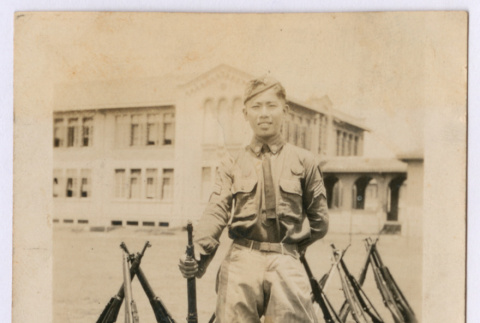 Tadashi Nagai in ROTC (ddr-densho-495-57)
