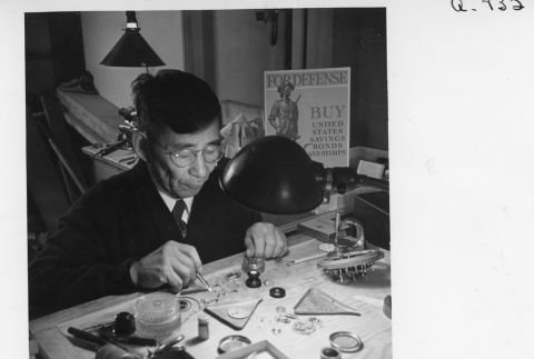 Sokichi Hoshide repairing watches (ddr-fom-1-846)