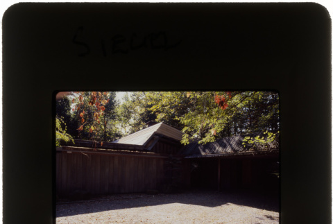 Fence and house at the Siegel project (ddr-densho-377-734)