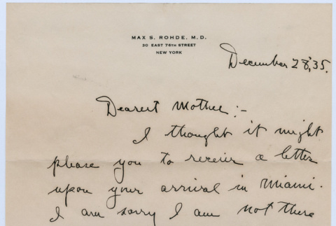 Letter from Max Rohde (ddr-densho-335-391)