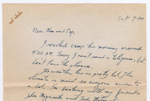 Letter from Tadashi Ishida to Mr. & Mrs. Y Ishida (ddr-densho-535-4)