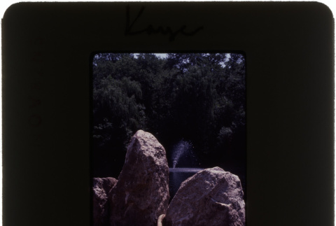 Rocks and pond at the Kaye project (ddr-densho-377-793)