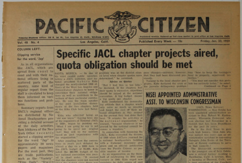 Pacific Citizen, Vol. 48, No. 4 (January 23, 1959) (ddr-pc-31-4)