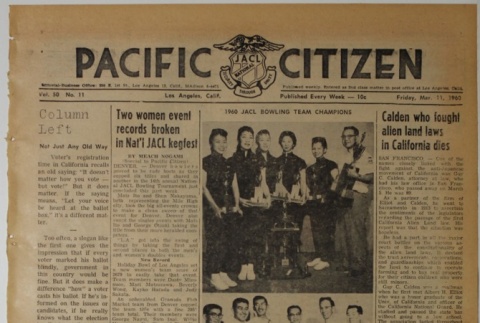 Pacific Citizen, Vol. 50, No. 11 (March 11, 1960) (ddr-pc-32-11)