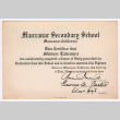 Manzanar Secondary School Diploma (ddr-densho-550-89)