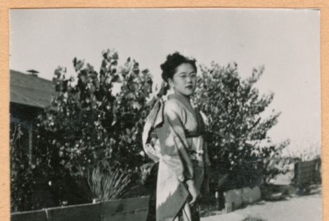 June (Kuramoto) Kumagai in kimono (ddr-densho-493-59)