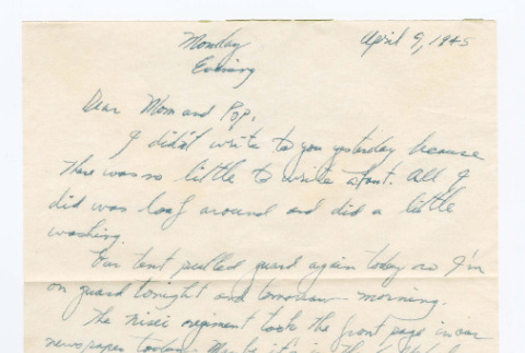 Letter from Tadashi Ishida to Mr. & Mrs. Y Ishida (ddr-densho-535-166)
