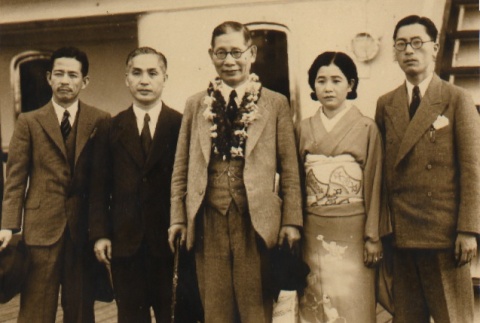 Kaju Nakamura posing with others (ddr-njpa-4-1177)