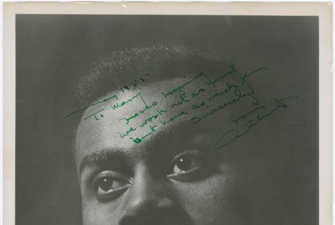 Signed portrait of Albert Popwell (ddr-densho-367-133)