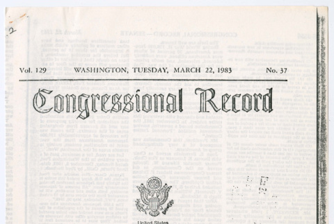 Congressional Record, vol. 129, no. 37: Proceedings and Debates of the 98th Congress, First Session (ddr-densho-1007-1863)
