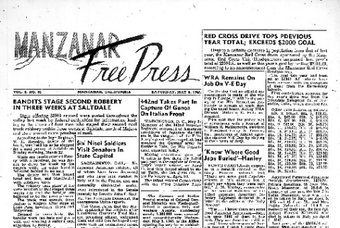 Manzanar Free Press Vol. 6 No. 91 (May 5, 1945) (ddr-densho-125-336)