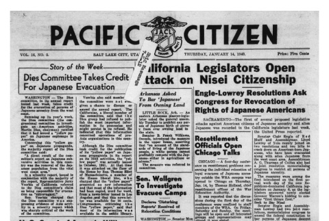The Pacific Citizen, Vol. 16 No. 2 (January 14, 1943) (ddr-pc-15-2)