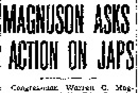Magnuson Asks Action on Japs (July 8, 1943) (ddr-densho-56-947)