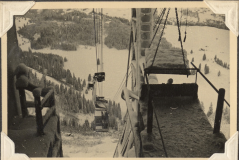 View of cable car line down mountain (ddr-densho-466-803)